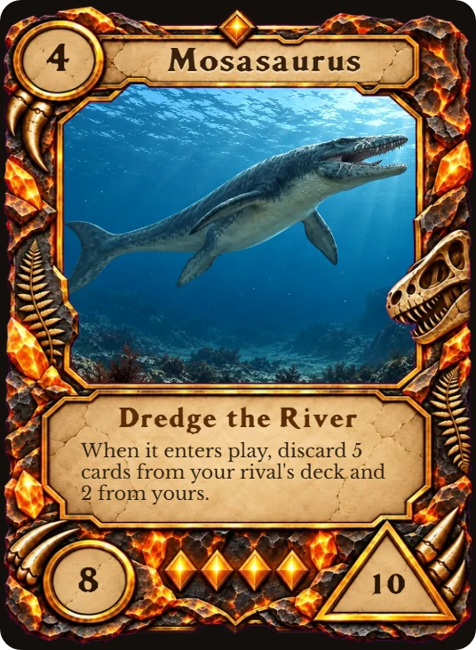 Mosasaurus card